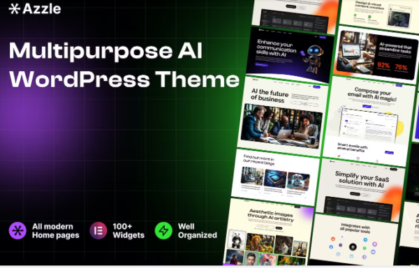 Azzle -SaaS-&-Tech-Startup-Elementor WordPress