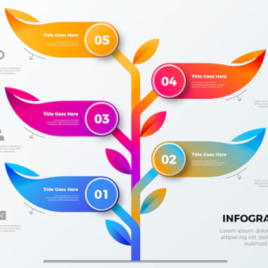 Vecto-gradient-tree-infographic-design